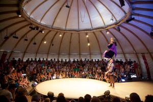 Spellbinding Swiss travelling theatre company, Nicole et Martin, will pitch their magical white tent once again on Wents Meadow in Presteigne this June