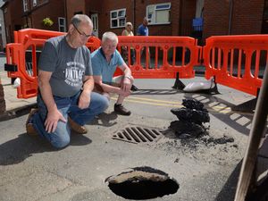 Supporting image for story: Concern for gas main as Ellesmere sink hole closes road