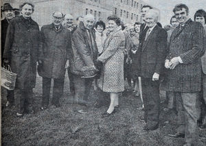 The cutting of the first turf on January 26, 1981.