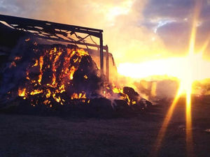 Supporting image for story: Six fire crews tackle huge Shropshire barn blaze