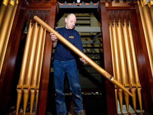 Supporting image for story: Shifnal church organ restorer’s giant 12,000-piece puzzle