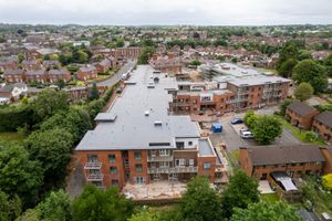 An aerial shot of the site.