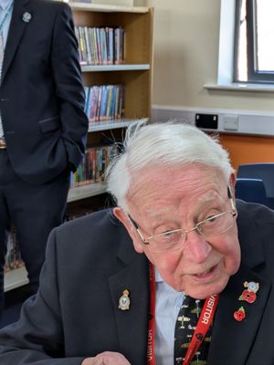 Michael Judge, aged 92, collected bomb shrapnel after air raids in his home city of Portsmouth