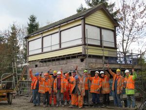 Supporting image for story: Historic signal box lifted into new home