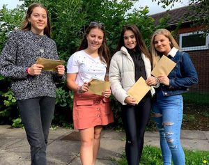 GCSE results day at Thomas Adams School
