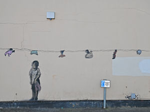 Supporting image for story: Could it be Banksy? Mystery over artist responsible for mural in Brownhills car park