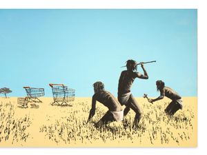 Supporting image for story: Banksy painting Trolley Hunters could sell for 7m dollars