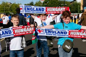 Rowan Scriven, nine, Nial Cooper, seven, and Noah Cooper, seven, from West Brom.