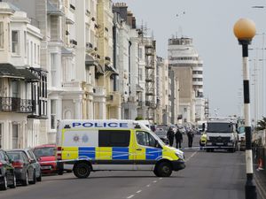 Emergency services at the scene on the A259 Marina