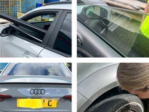 Supporting image for story: Vehicles stopped in Telford with illegal tints, number plates and insecure loads