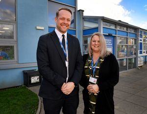 Pics at Burnt Tree Primary School, Olbury for School Focus feature.Headteacher Jayne Bayliss and deputy head Matt Brazier.