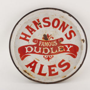A tray for Hanson's brewery