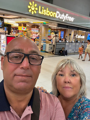 Handout photo of Diana and Luigi Celella, from Sutton Coldfield, who were trying to fly back to Birmingham Airport from Lisbon. Photo: Diana Celella/PA Wire