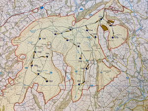Map of the proposed Bute Energy wind turbines at Aberedw Energy Park