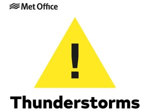 Supporting image for story: Heavy rain and lightning expected as Met Office issues 25-hour thunderstorm warning for region