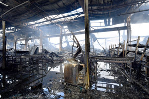 Fire ripped through the building in December 2021
