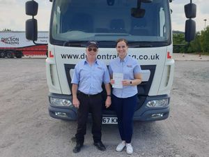 Supporting image for story: Wem woman passes HGV test after winning free driver training competition