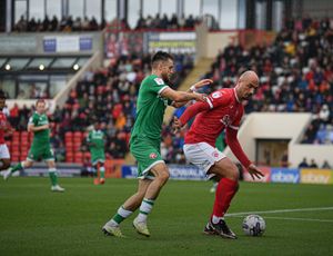 Action from Morecambe v Walsall (Owen Russell)