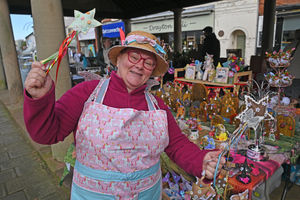 Fiona Rolf from Fiona's Fairy Doors at the new artisan market.