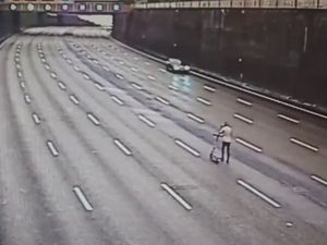 Supporting image for story: Drunk e-scooter rider stopped by police while using motorway to get home