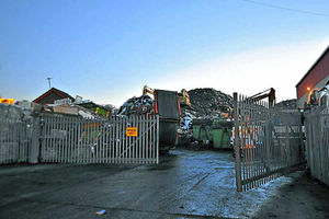 The pile of waste at Refuse Derived Fuel Ltd in Brierley Hill