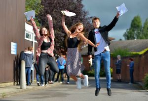 Pictured left to right, Thomas Adams students Georgia Nelson, Lily Ashley and James Henderson