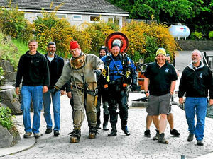 Supporting image for story: Black Country Divers go for dip in 13 stone antique suit
