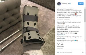 John Terry confirmed news of his injury on Instagram