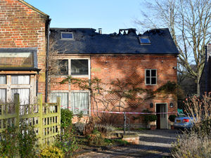 Supporting image for story: Fire crews battle for six hours as blaze rips through house near Craven Arms