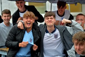 Fans at The Old Bush, Albrighton