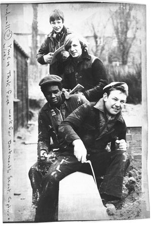 1983 Express & Star photo of YMCA task force at work in Hamstead Road, Great Barr