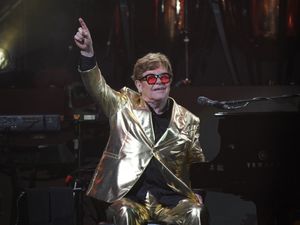 Supporting image for story: Elton John says ‘we will not back down’ in awards speech addressing AI concerns
