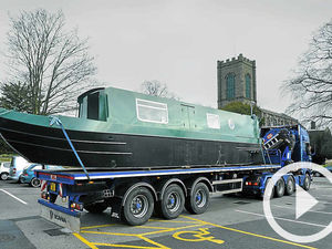 Supporting image for story: Crane gives lift to Staffordshire school boat library plan