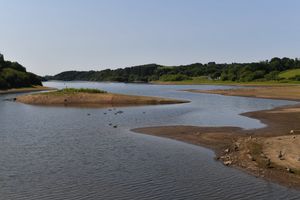 The water levels are lower than normal due to the low amount of rain, but not low enough to be concerned