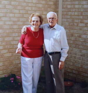 Marion Sage, who died recently, with her husband Adrian Sage, in Tasmania, in 2006.