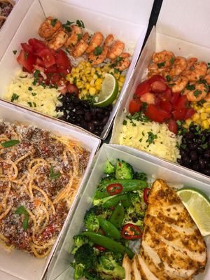 Meals are delivered in either paperboard or fully compostable containers