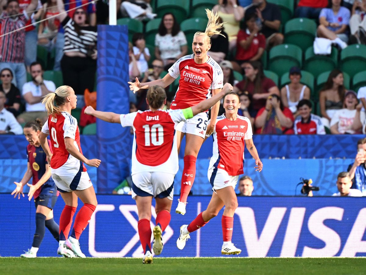Arsenal win Women’s Champions League as Stina Blackstenius goal downs Barcelona