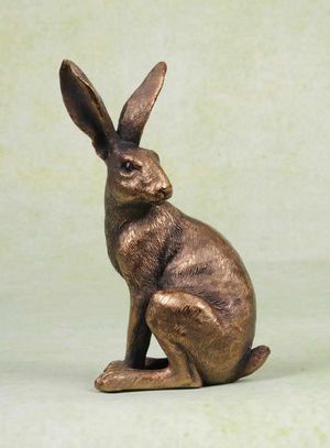 Bronze effect hare ornament