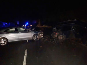 Supporting image for story: Two cars crash outside pub near Newport