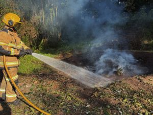 It was extinguished using a hose reel jet. Photo: Market Drayton Fire Station FB