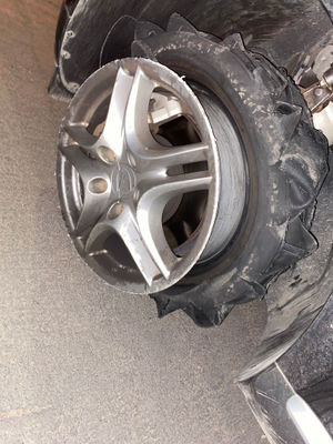 The tyre after being stung by police. Image: WMP Traffic