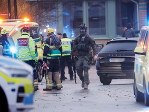 Emergency services at the scene in Sweden