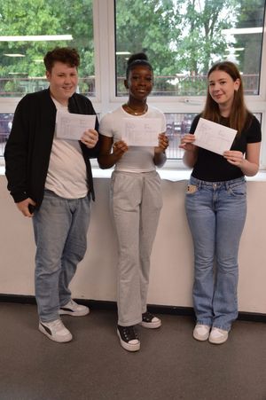 Ryan Southen, Emrah Stewart and Libby McDonagh. Photo: Ormiston Forge Academy