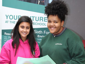 Akriti and Olivia from The King's CE School, in Tettenhall