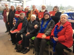 The Bracken Trust Singers also sang at Tesco's in Llandrindod Wells for the shoppers