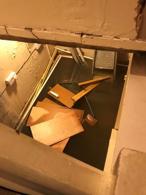 Some of the damage at Darwin's Townhouse