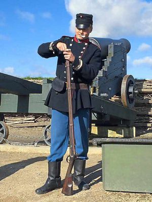Re-enactments take place at the Dybbøl Historical Centre which tells the story of the 1864 battle
