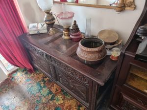 This antique coffer was buried under other items.