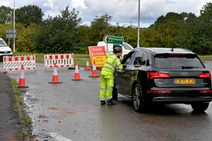 The latest phase of the roadworks on the A41 near Newport. Pictured is the Forton Roundabout. Photo: Tim Thursfield