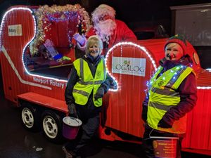 Supporting image for story: Santa's sleigh visits raise £2,500 in first week of tour of Newport and villages